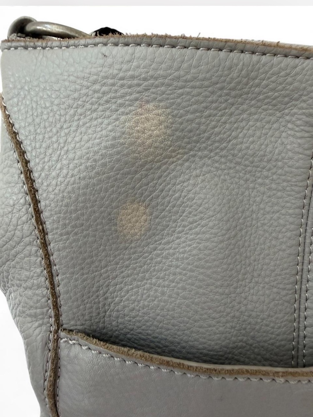 The Sak Grey Leather Crossbody Bag Chevron Strap - Picture 9 of 9